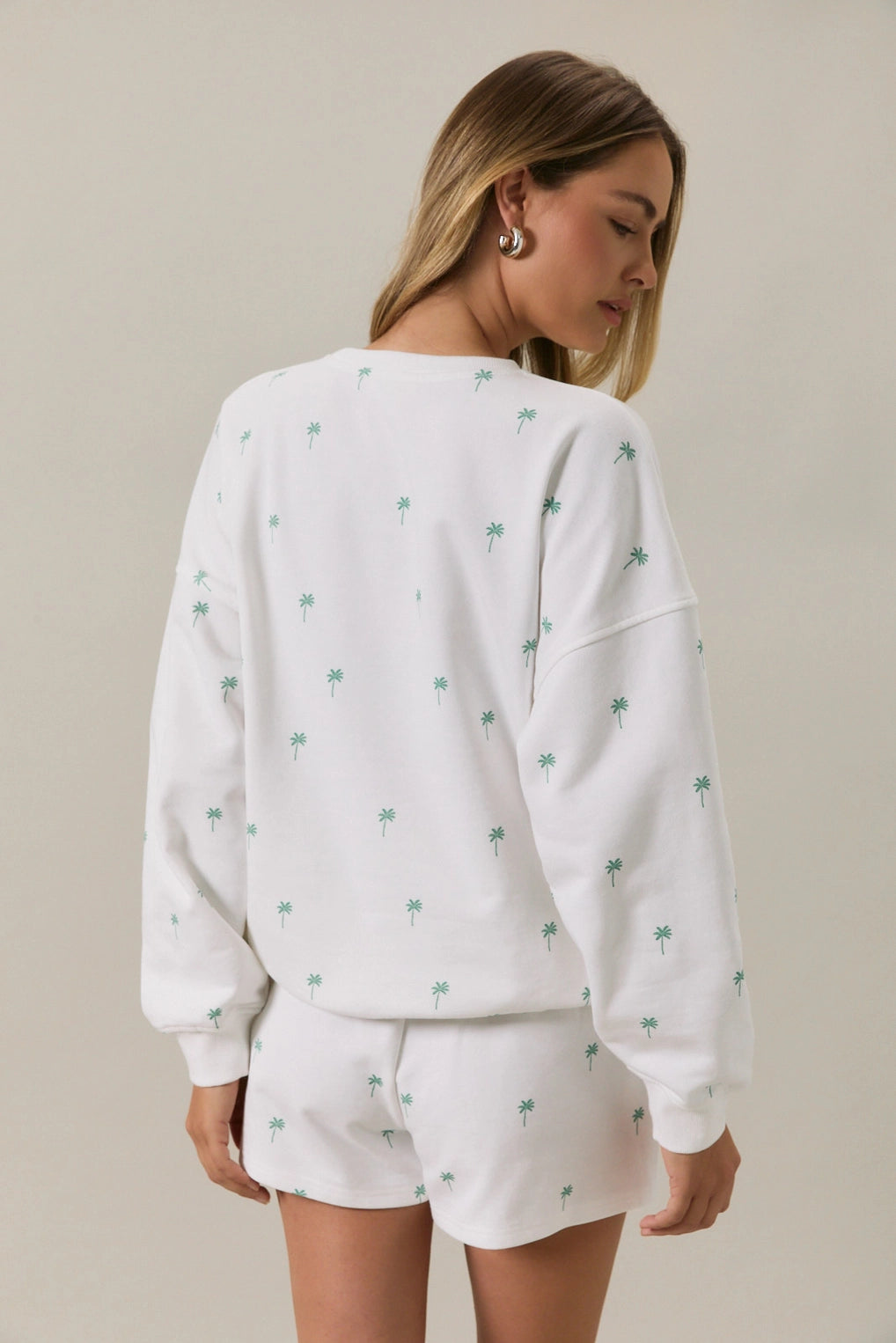 Palm Tree Print Crew