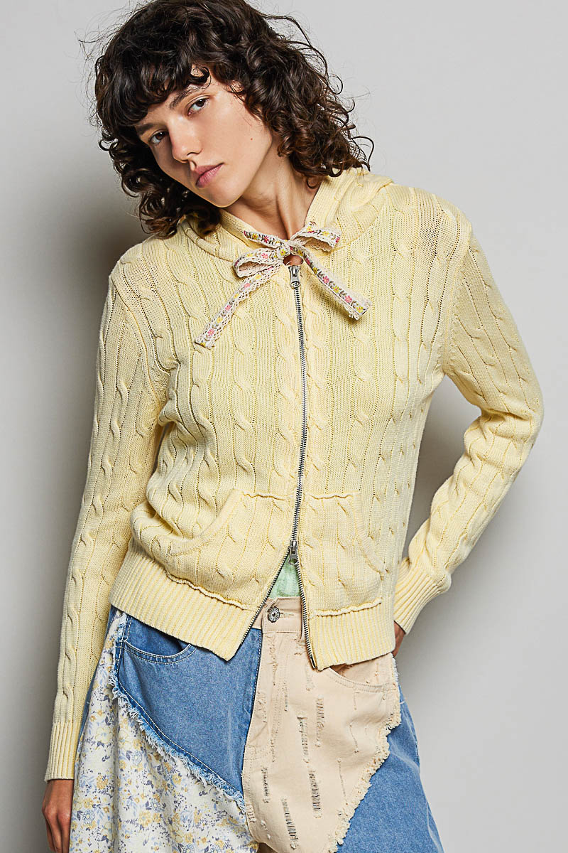 Pineapple Cable Knit Cardi