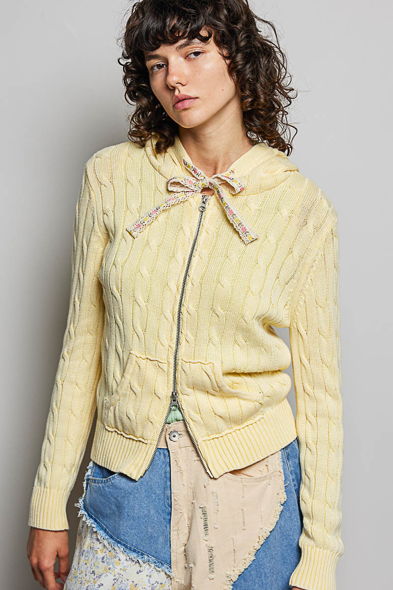 Pineapple Cable Knit Cardi