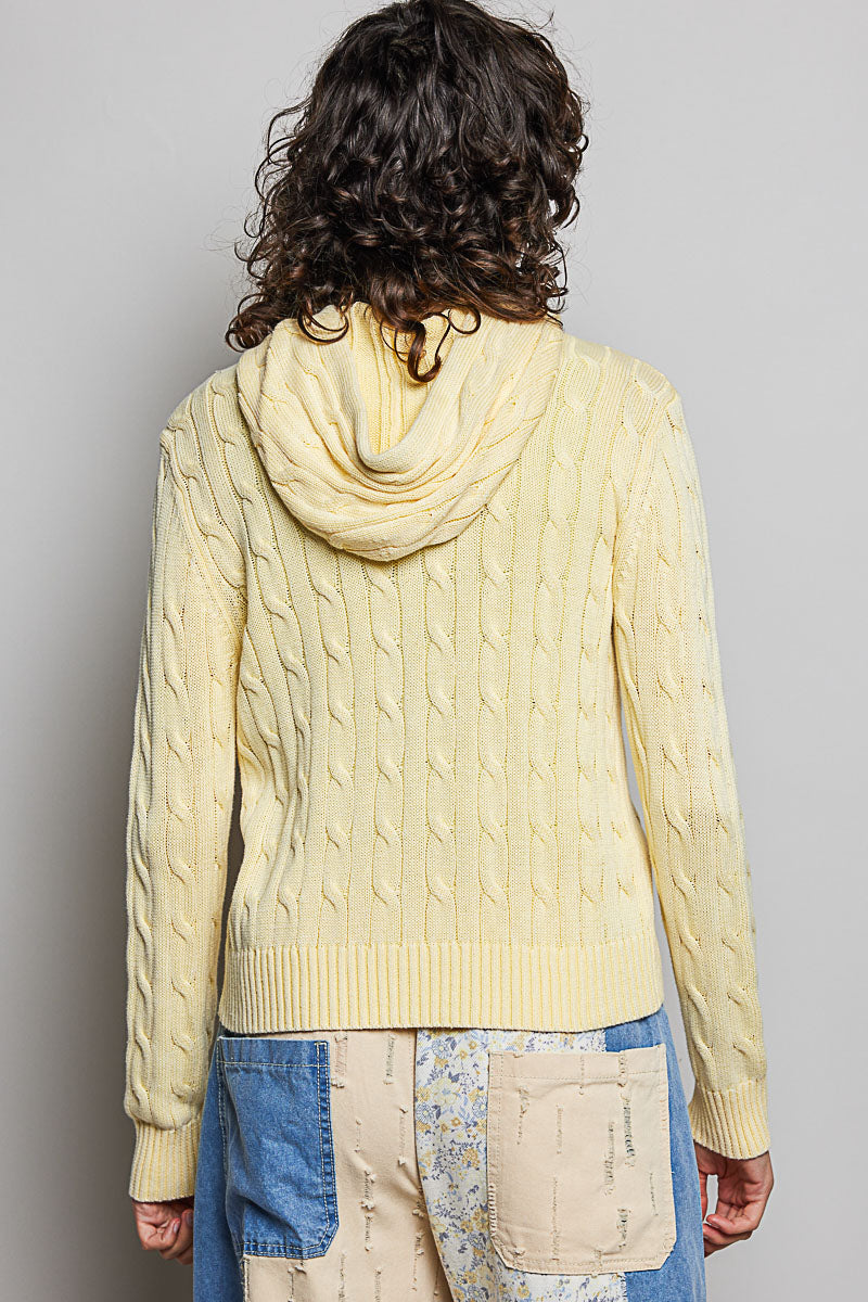 Pineapple Cable Knit Cardi