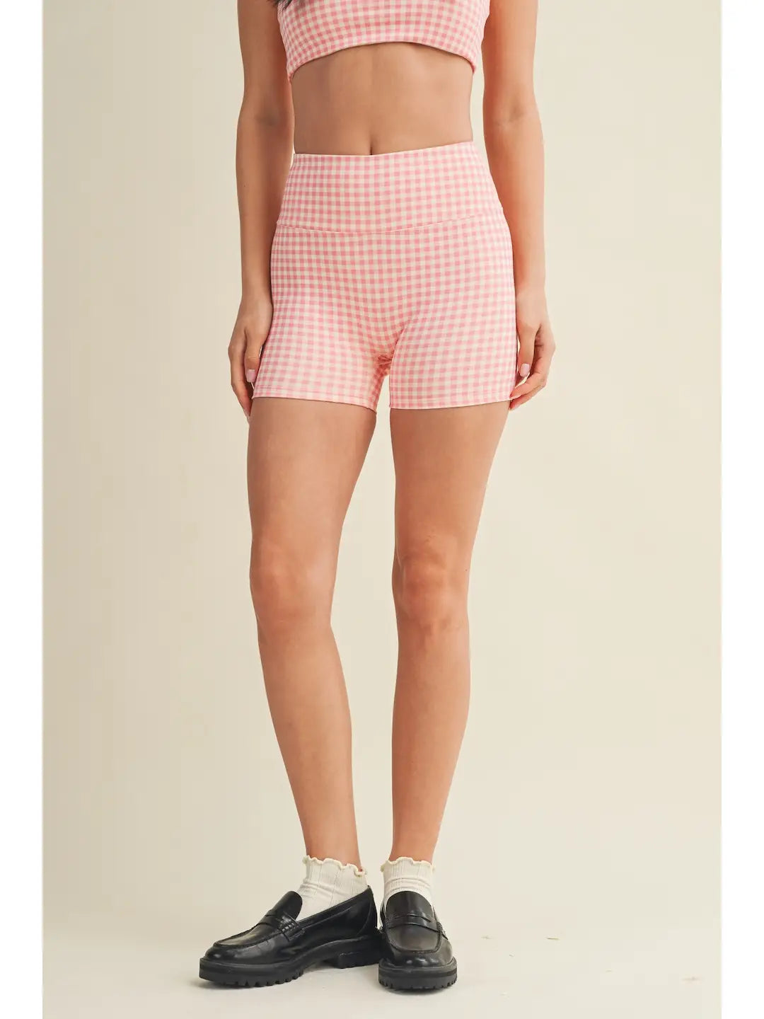 Pink Gingham Shorts