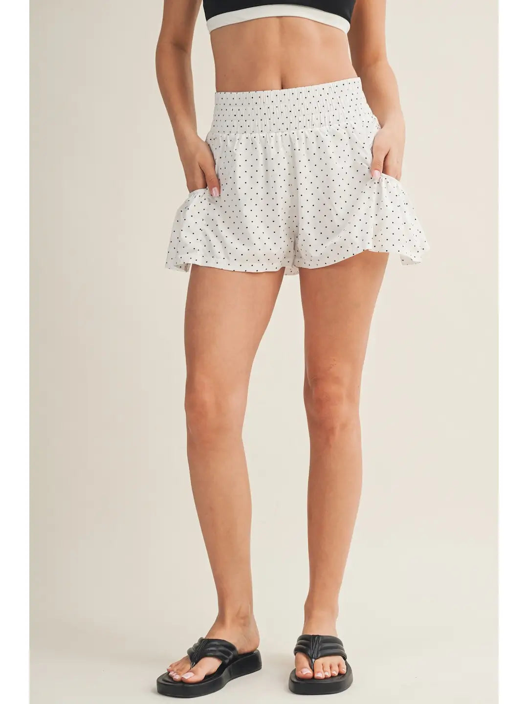 Polka Dot Flare Shorts