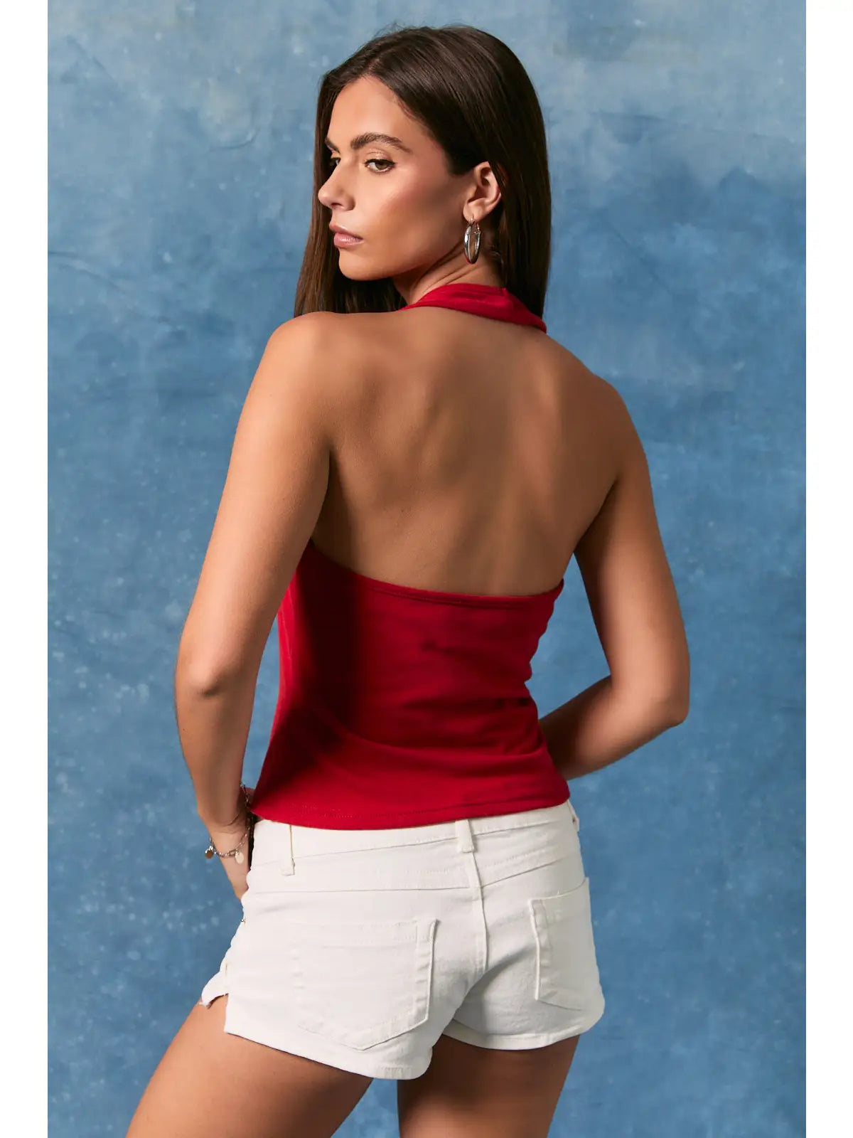 American Flag Halter - Red