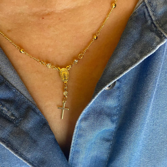 Gold-Filled Ball Chain Rosary