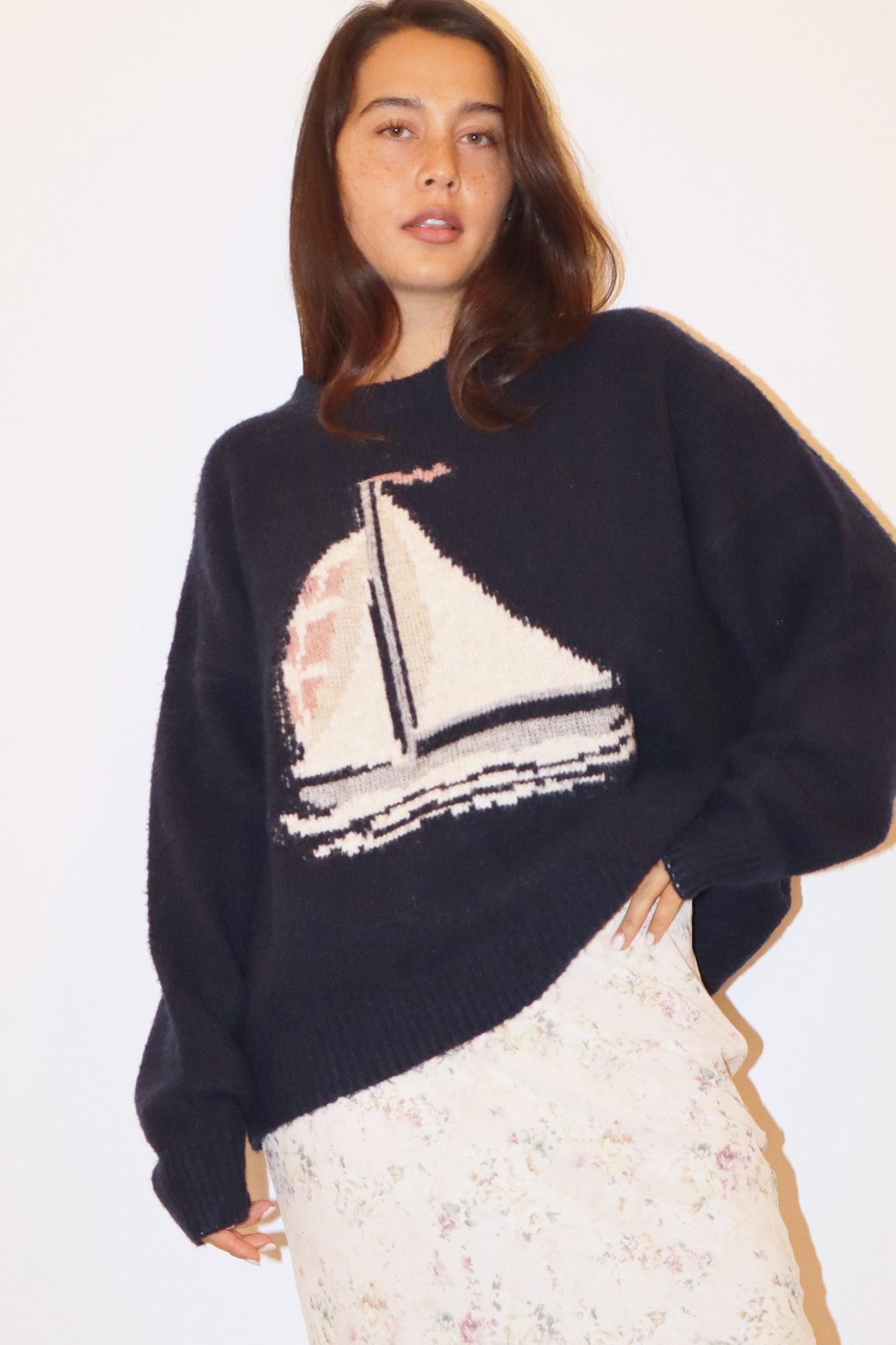 Sail Away Knit Sweater - Cream