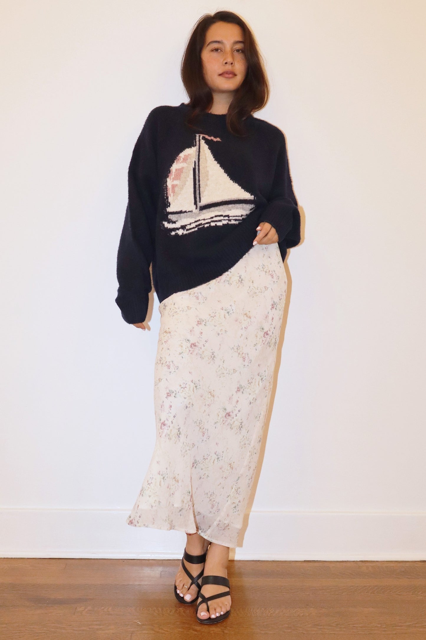 Sail Away Knit Sweater - Cream