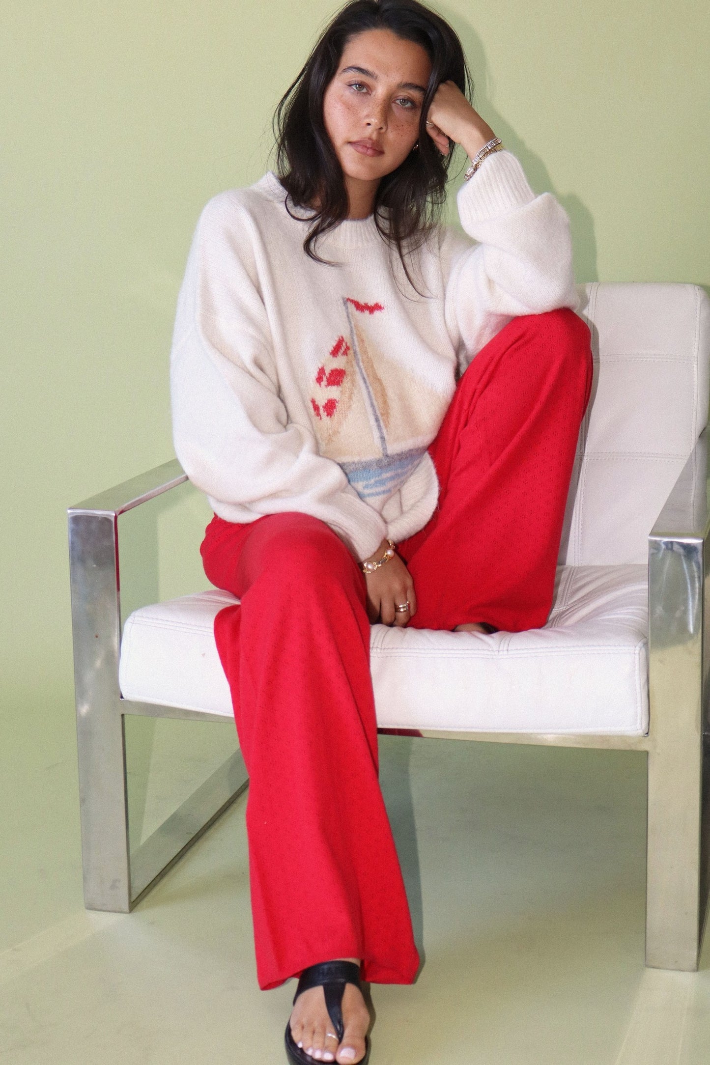 Sail Away Knit Sweater - Cream