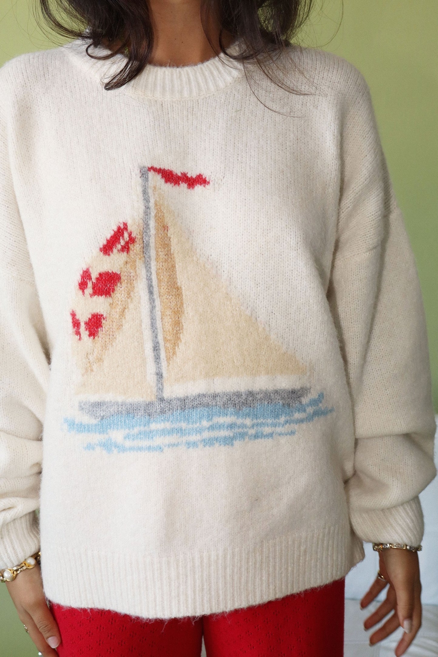 Sail Away Knit Sweater - Cream