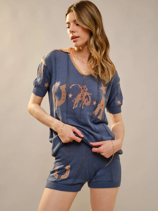 Star & Saddle Knit Set