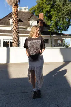 Lace Boho Skirt - Tan