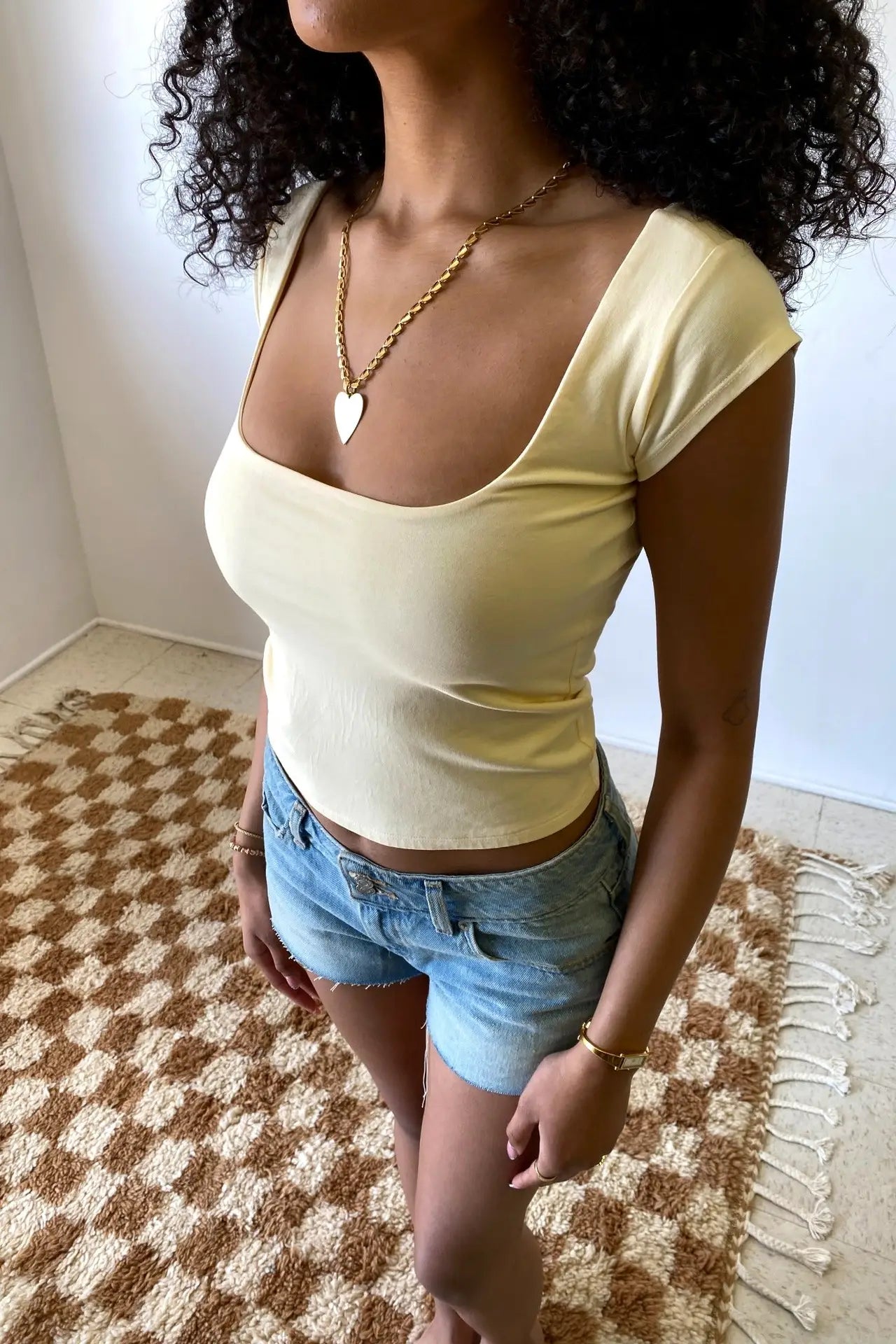 Basic Square Neck Top - Flan