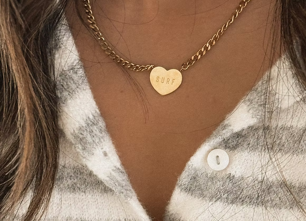 Surfer Heart Necklace RAISING SURFERS