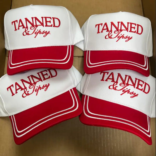 Tanned and Tipsy Vintage Trucker Hat