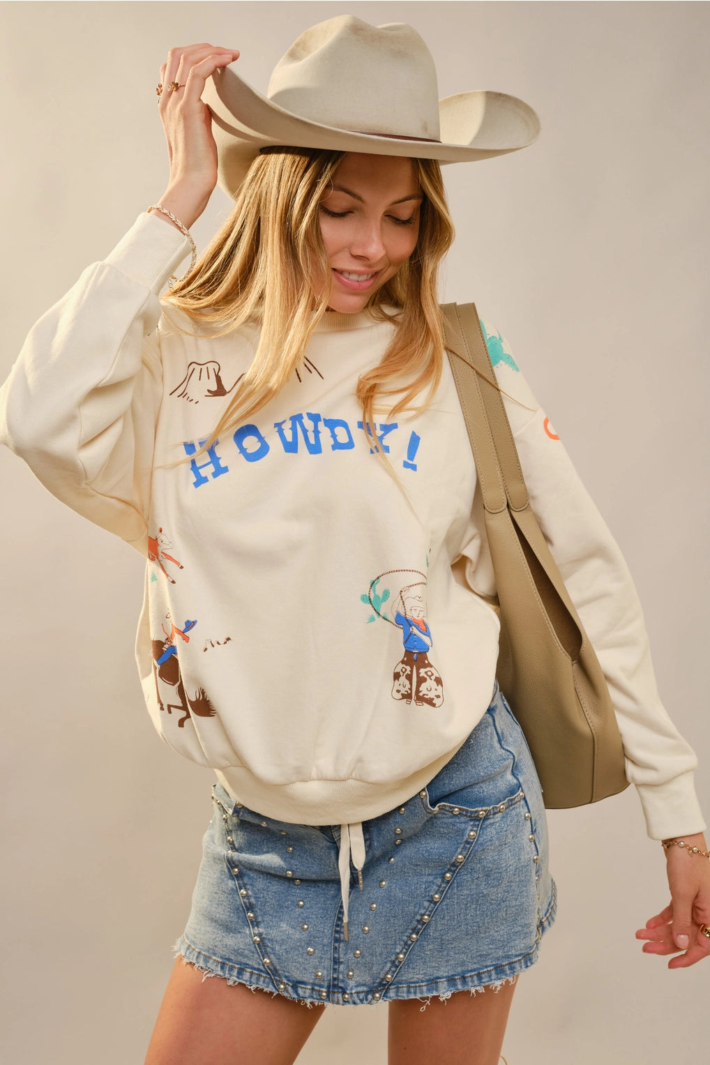 Howdy Crew - Taupe