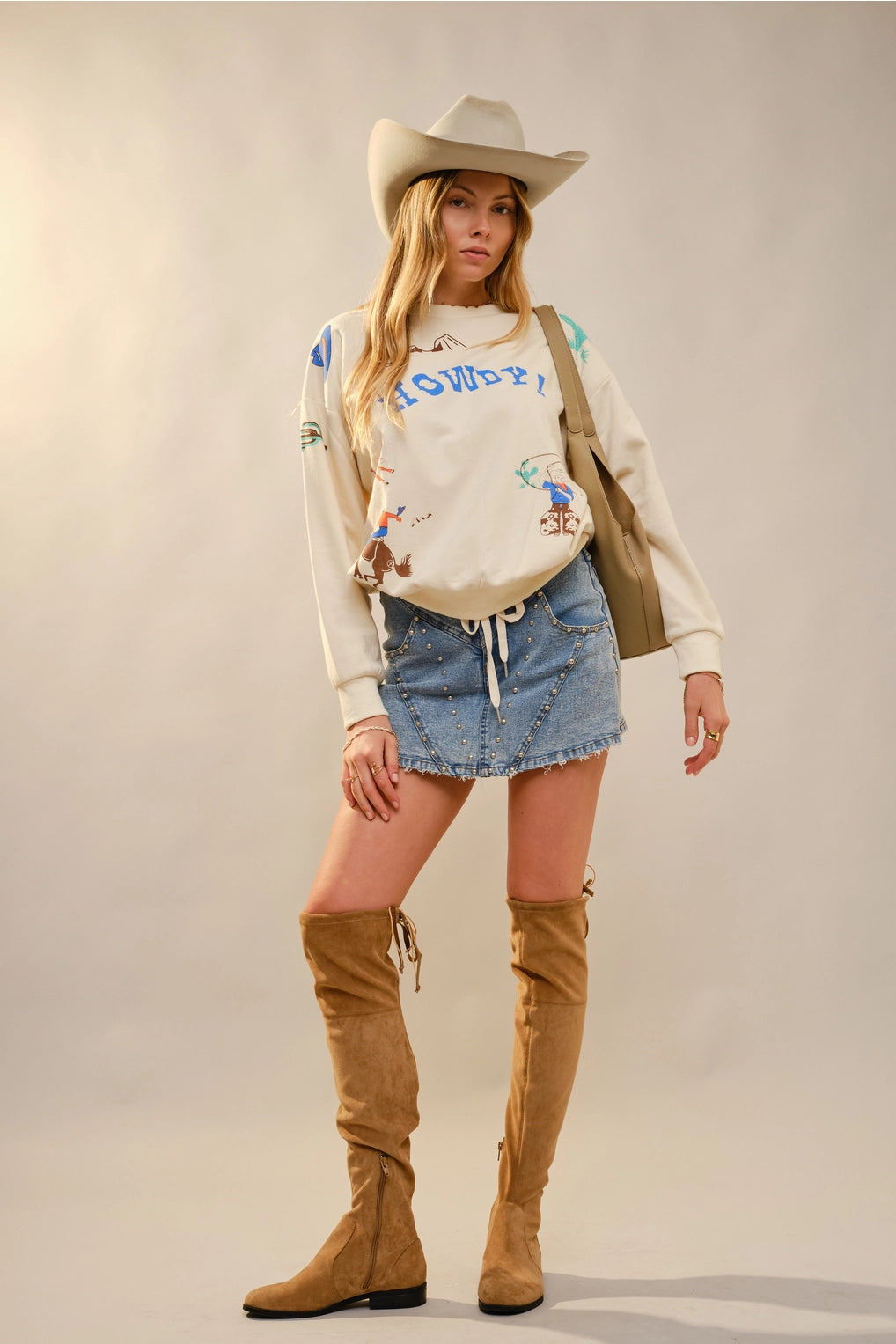 Howdy Crew - Taupe
