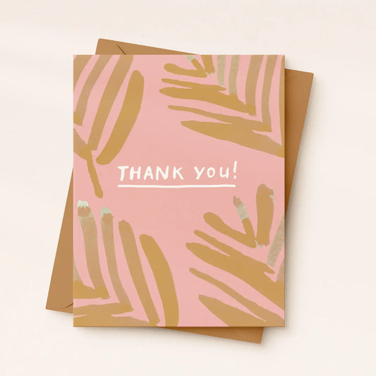 Thank You Palm Leaf - Card
