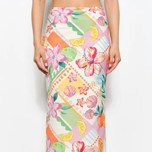 Tropical Bloom Maxi Skirt