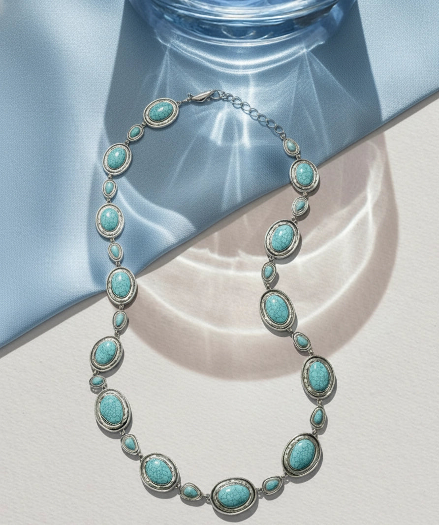 Large Turquoise Stone Chain Belt