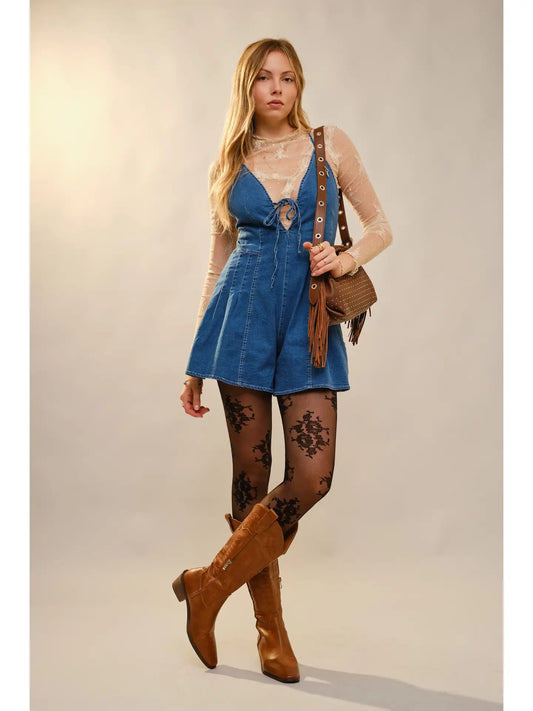 Blue Jean Baby Romper