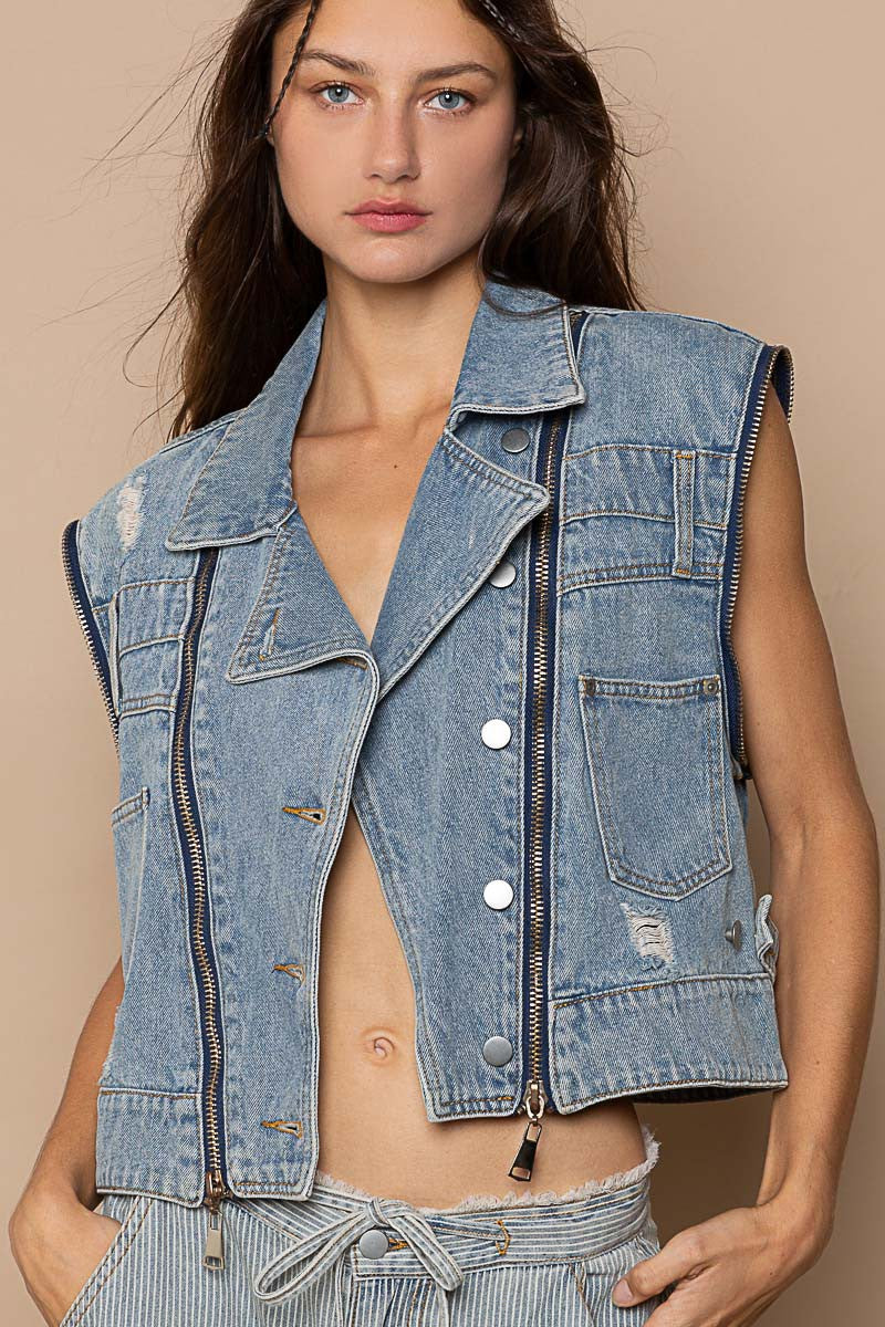 Dream Girl Denim Convertible Jacket