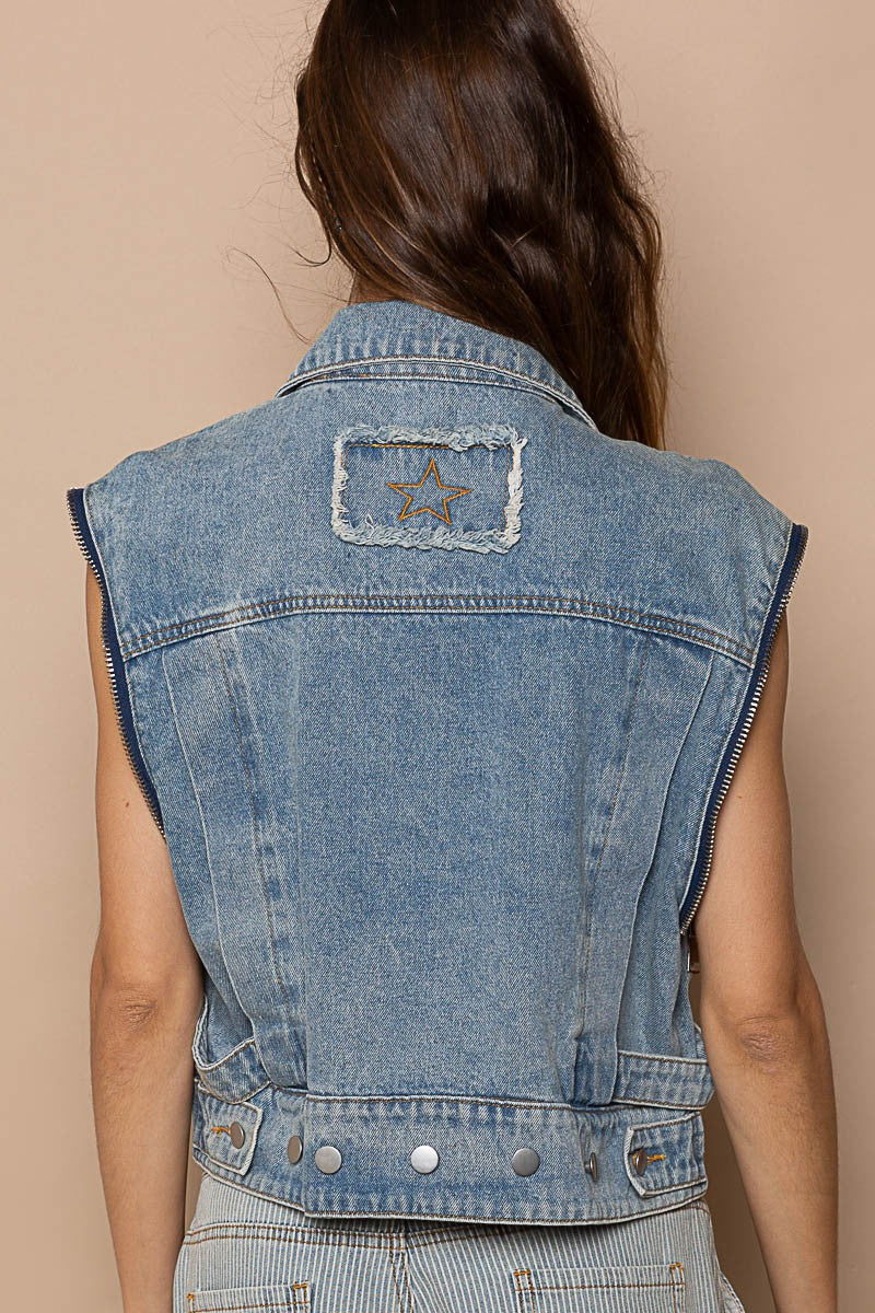 Dream Girl Denim Convertible Jacket