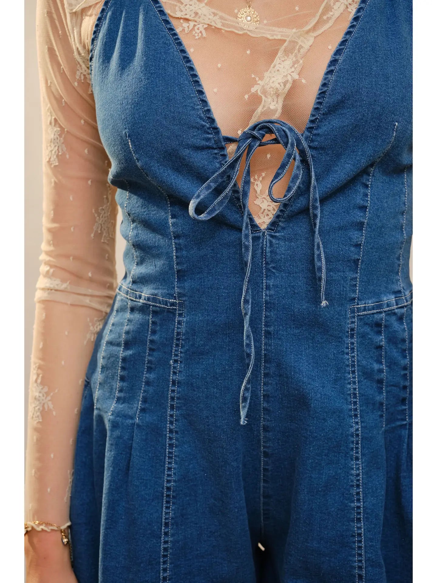 Blue Jean Baby Romper
