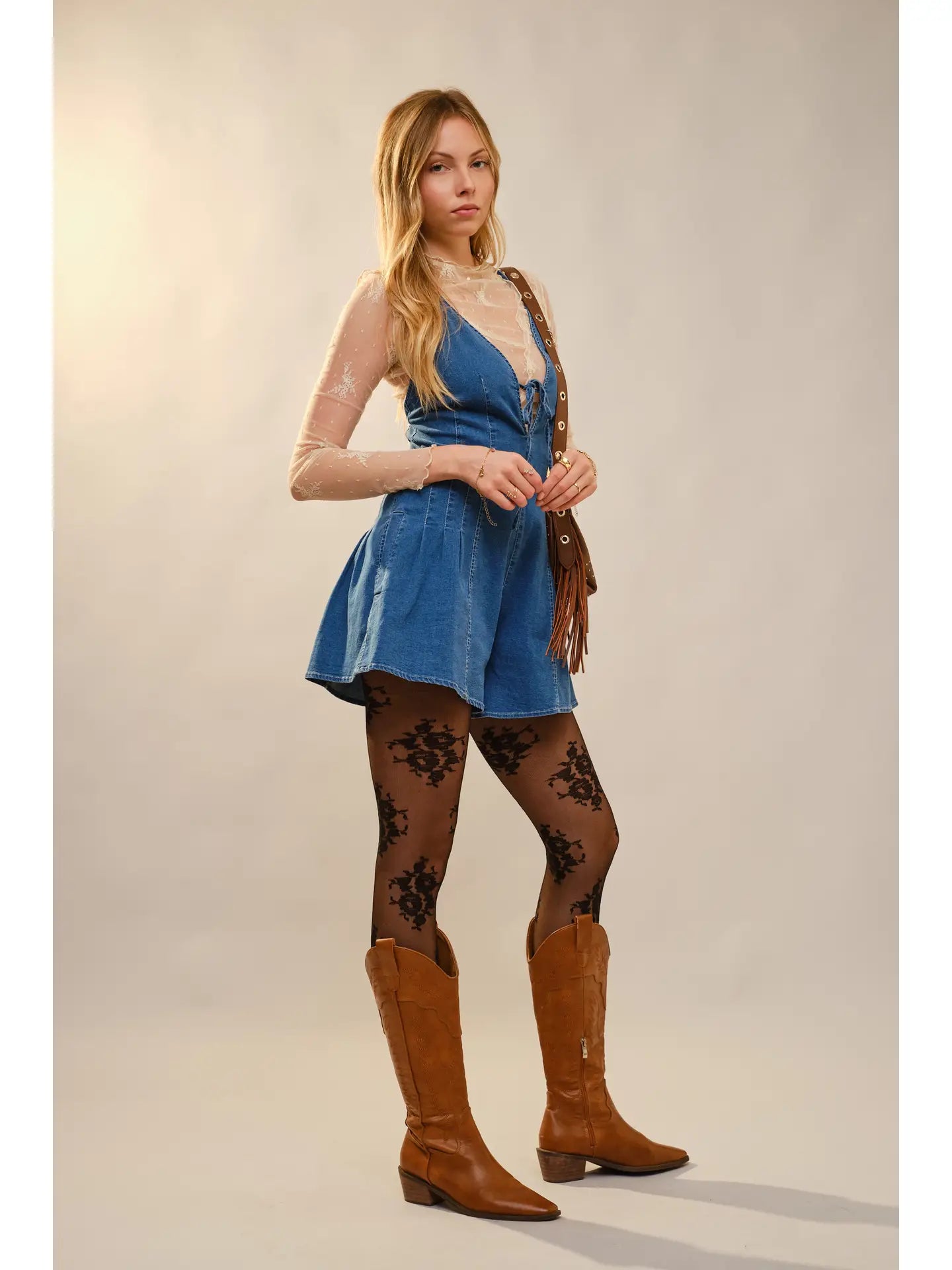 Blue Jean Baby Romper