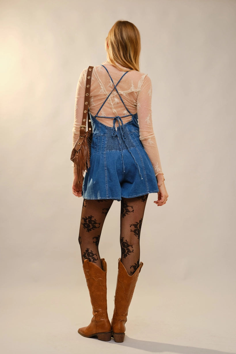 Blue Jean Baby Romper