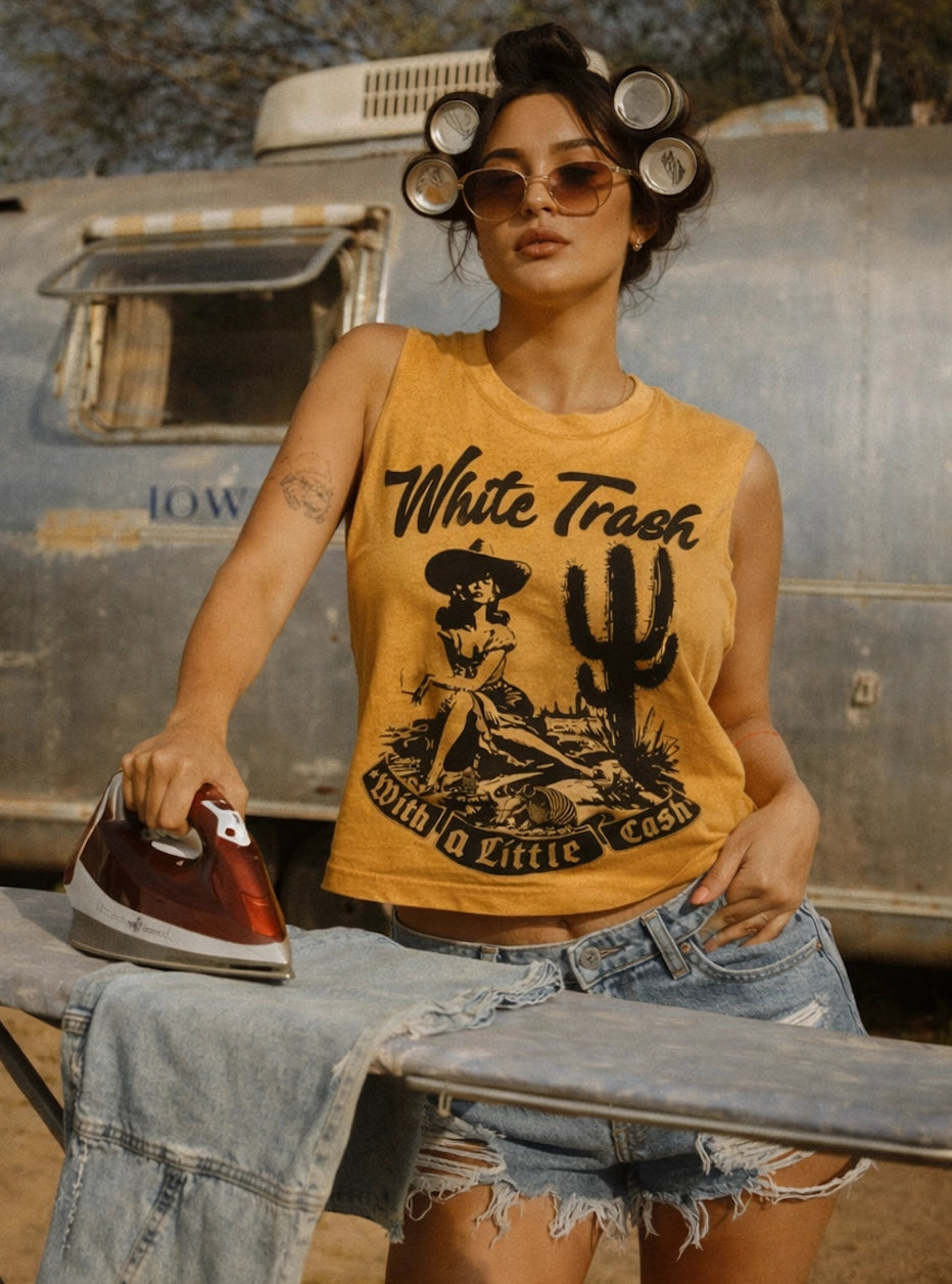 White Trash - Boxy Muscle - Faded Mustard